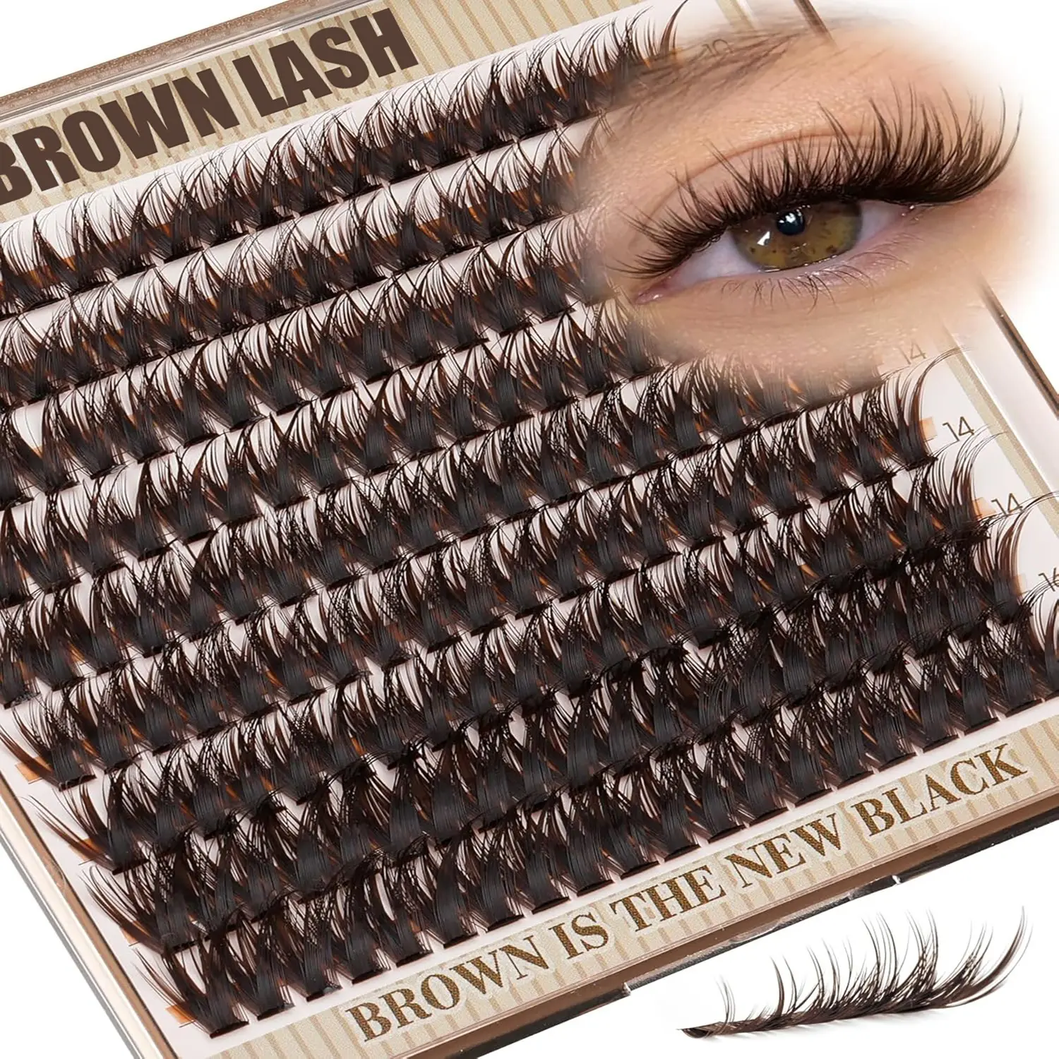 180 Pcs D Curl False Eyelashes, Fluffy Wispy Fake Lashes, Natural Look, 10-16mm, Mixed Length, 0.05mm Thickness, Lightweight, Lud Style