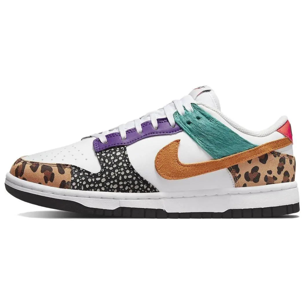 Nike Dunk Low Women's Patchwork Animal Print Colorful Sneakers Verifiable, with credentials and supporting global authentication