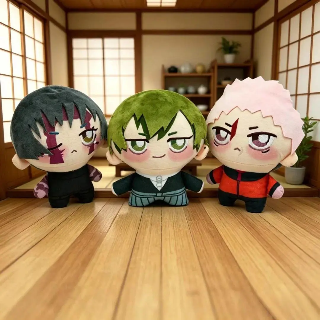 Jujutsu Kaisen Japanese Anime Soft Plush Toy Stuffed Doll - Itadori Yuji, Zenin Naoya, Maki Characters, 1-2 cm Detail, Picture-Included, Retail-Ready for Fans' Birthday Gift, Decoration, Collection, Over Three Year Old, Unisex