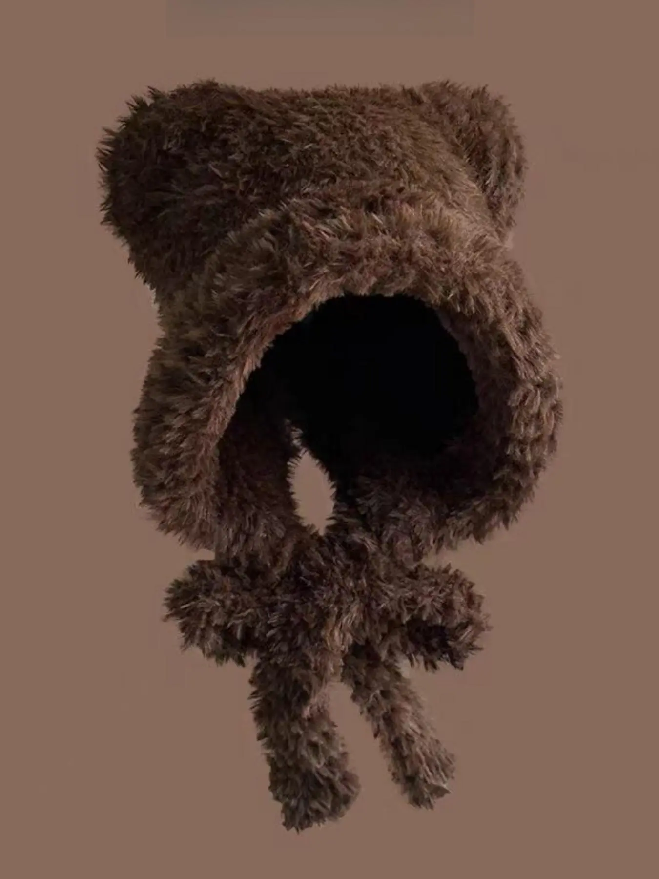 Cute Bear Ear Decor Earflap, Stylish Hat, Beanie Hat, Casual Trendy Hat, Thick Warm Knit Hat for Fall & Winter, Fashion Accessories for Women & Men, Animal Hats