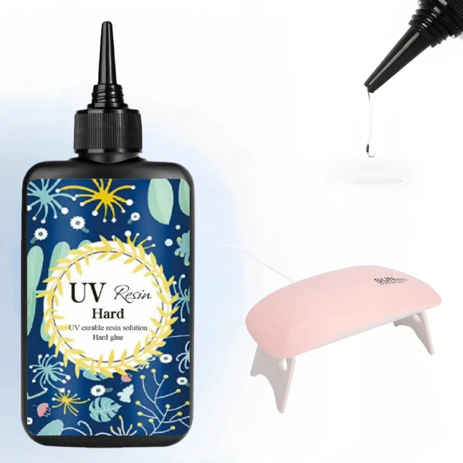 110g UV Resin Kit with UV Lamp, Fast-Drying Beginner-Friendly Set, Clear Hard Texture, Low Odor, Ideal for Jewelry Making, Christmas Gift
