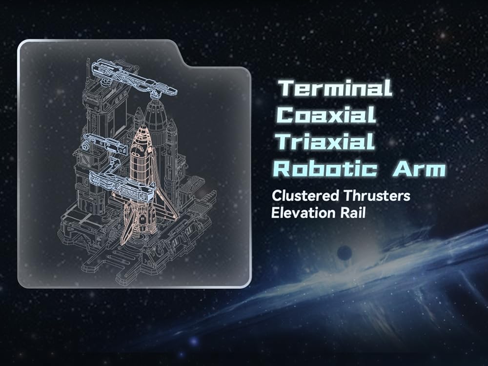 ROKR Space Shuttle 3D Wooden Puzzle DIY Toy – Mechanical Spacecraft Model Kit to Build, STEM Hobby for Adults & Kids, Space Lover Gift, Desk Display Collectible