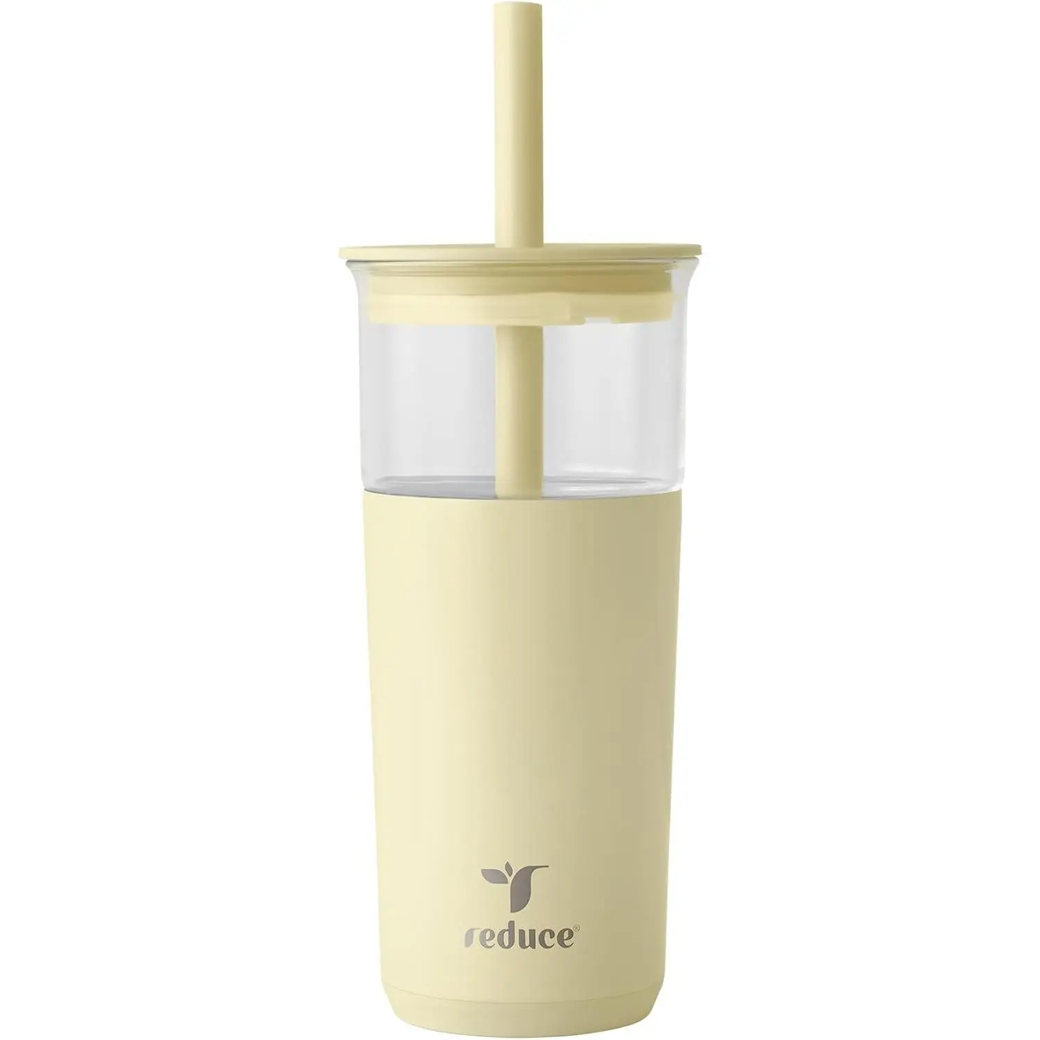 Aspen 20 oz Vacuum Insulated Glass Tumbler with Lid & Extra Wide Straw - Keeps Drinks Cold for 12 Hrs - Ideal for Iced Coffee, Smoothies & Boba - Dishwasher Safe, Soft Base - French VanillaGift