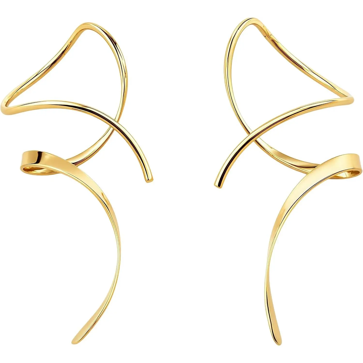 Earrings for Women Spiral threader earrings hand bent dangle earrings for women,suitable for  giving,  for your birthday party, Christmas,  giving.