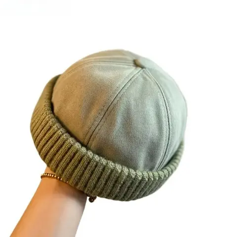 2026 Autumn-Winter Unisex Korean-Style Brimless Sailor Headwear, Casual Streetwear Trendy Hat with Yuppie Design, One Size for Sports & Outdoor Wear