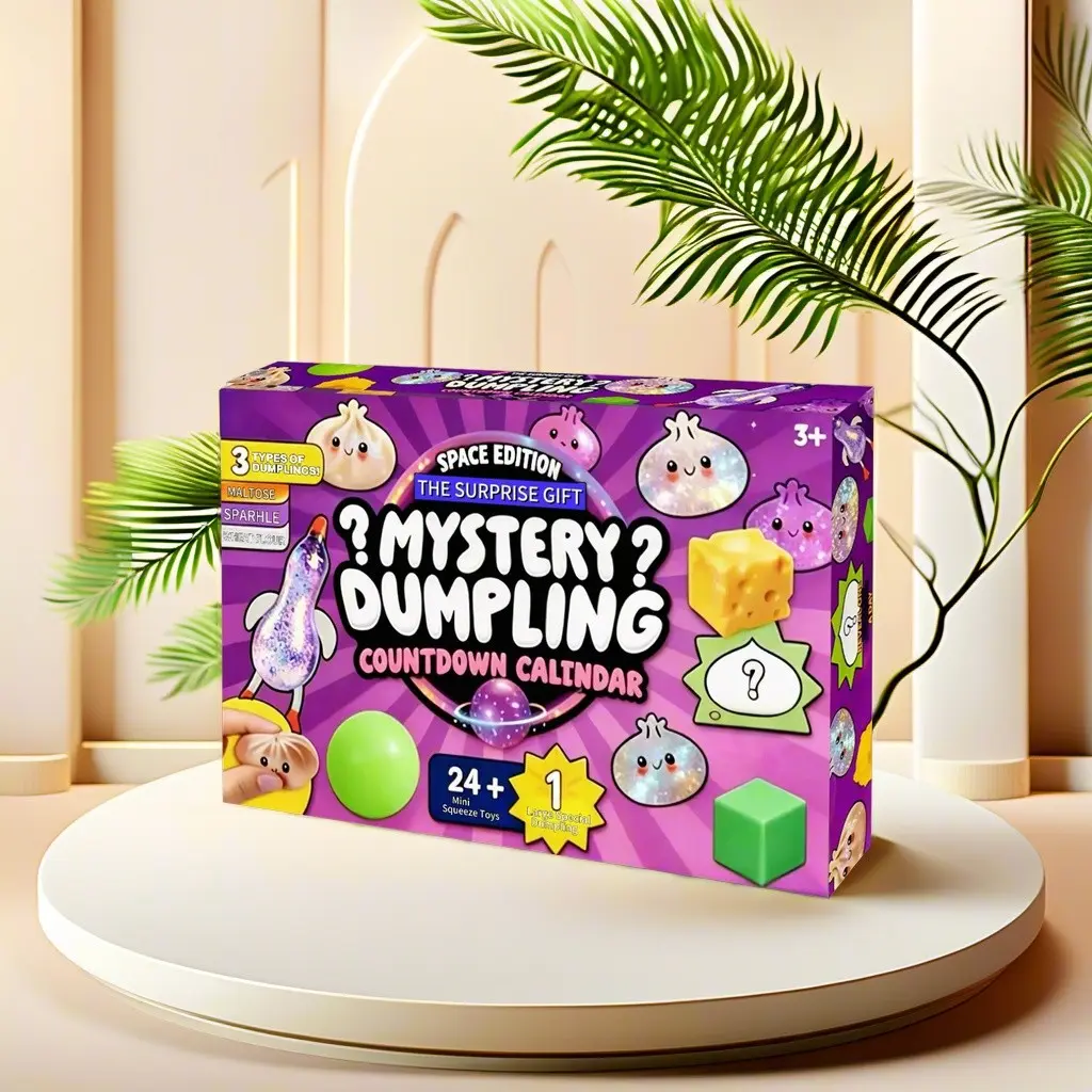 24+1 Flashing Dumpling Countdown Calendar Blind Box, Colorful Stress Relief Toy, Stress Reliever, Creative Squishy Fun, Perfect for Birthday, Christmas, Thanksgiving Gifts