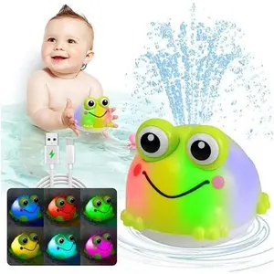 Light Up Bath Toys for Kids Ages 1-3,Rechargeable Frog Bath Toy Sprinkler for Babies 6-12 Months,Water Pool Bathtub Fountain Toys,Infant Toddlers Boys Girls Birthday Giftsfidget toys