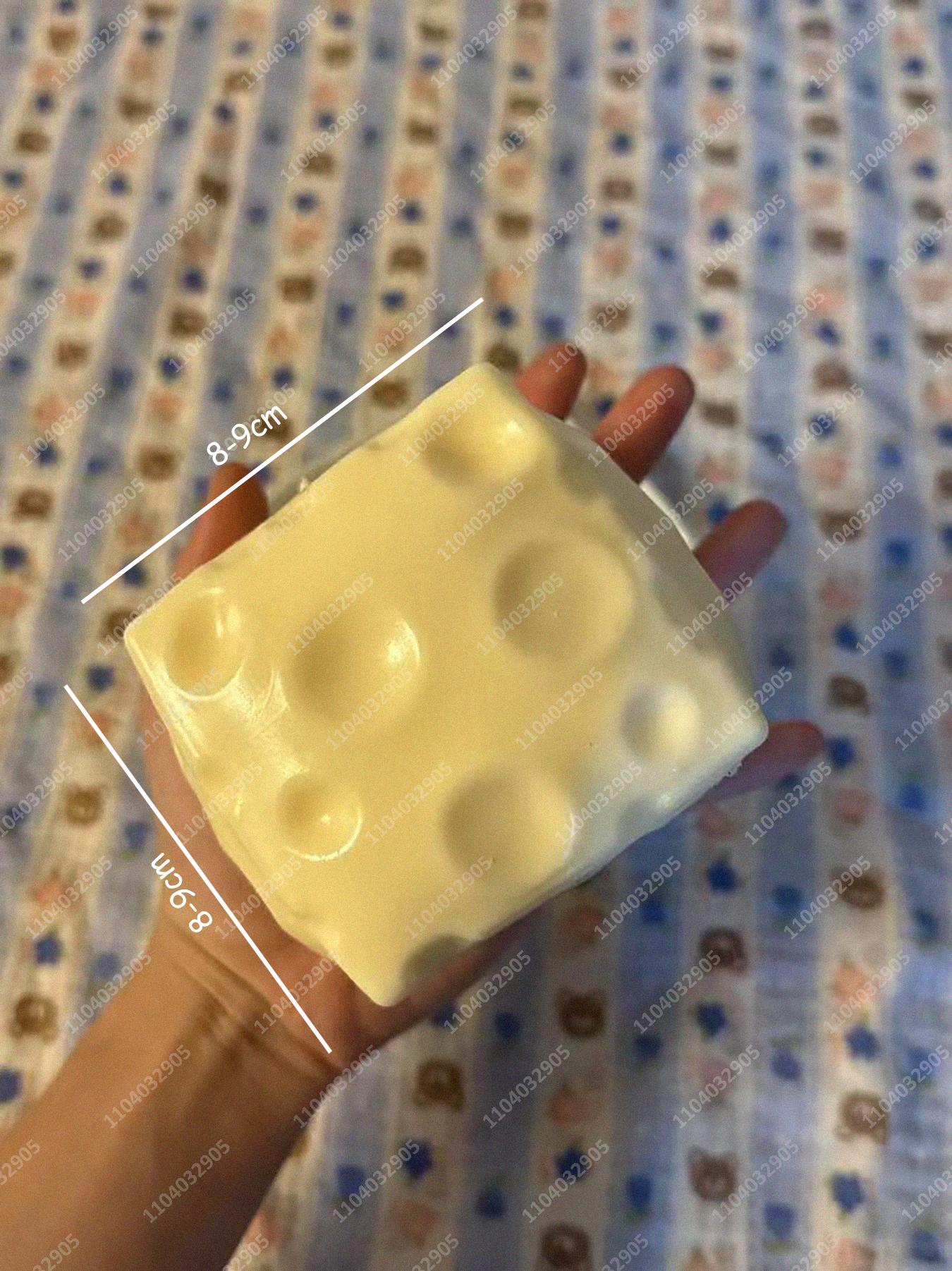 Jumbo Cheese Cube Stress Ball Big Cheese Shapeable Squeeze Ball Non-Bounce Fidget Toy ASMR Sensory Anti-Stress Christmas Gift Set Handmade