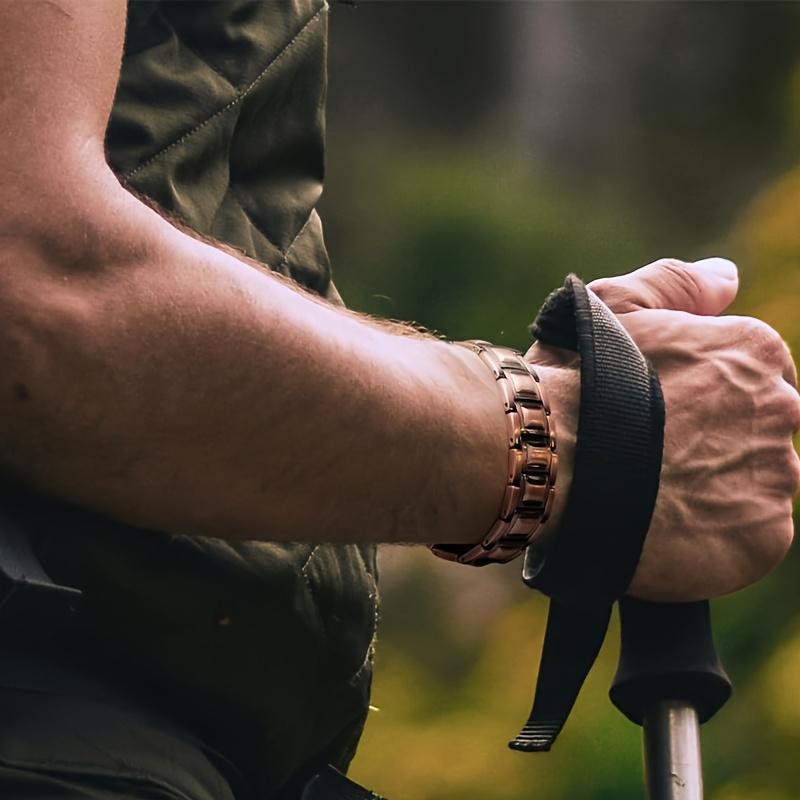 Magnetic Bracelet for Men  Stylish Titanium Steel Bracelet with Adjustable Length, Metal Clasp, 3X Strength, Perfect Gift for Him, Adjustable Bracelet  Modern Bracelet  Durable Bracelet