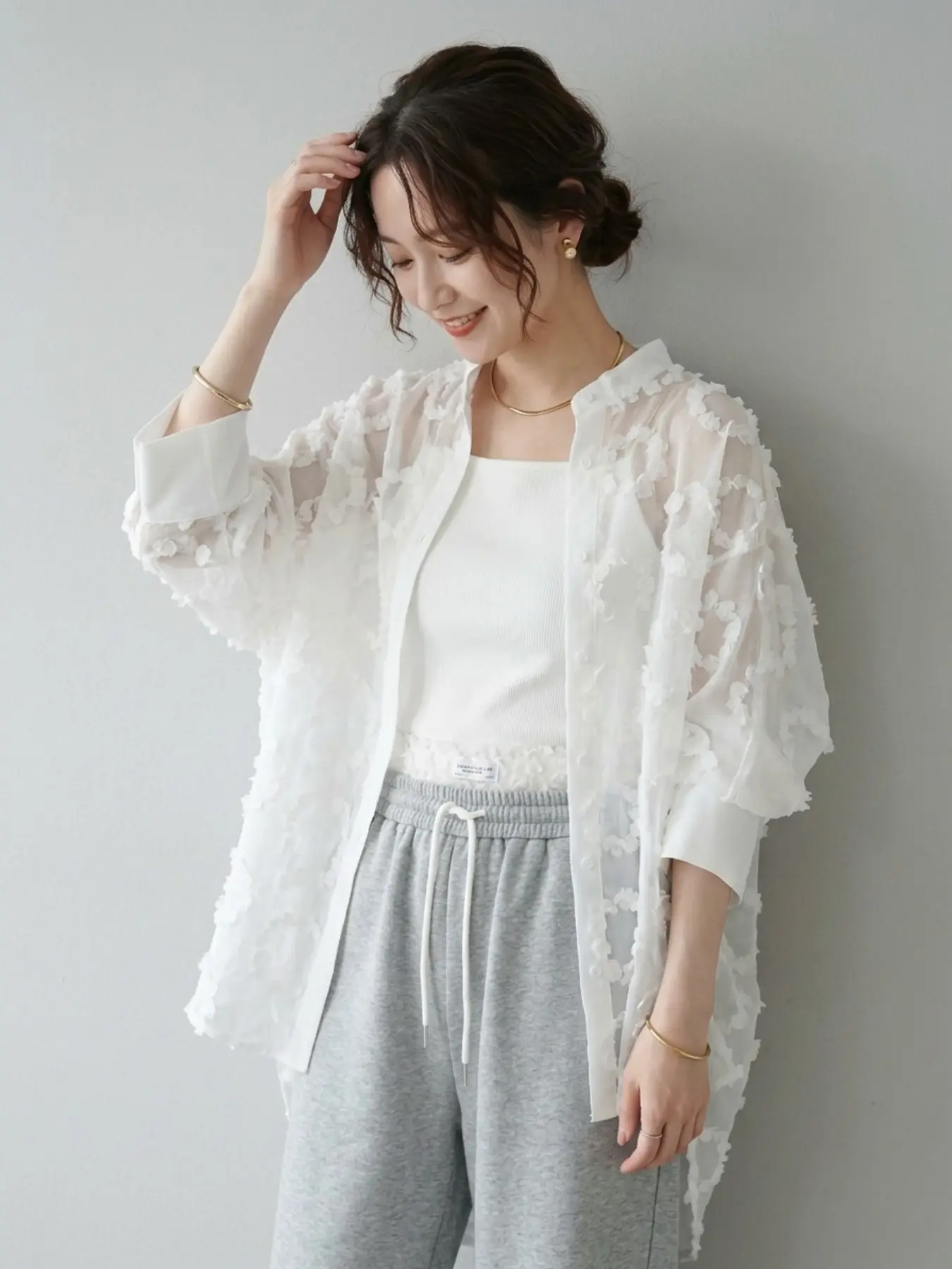 Heavy Embroidery Loose Sun Protection Lace Cover-Up, Stylish and Comfortable Outerwear