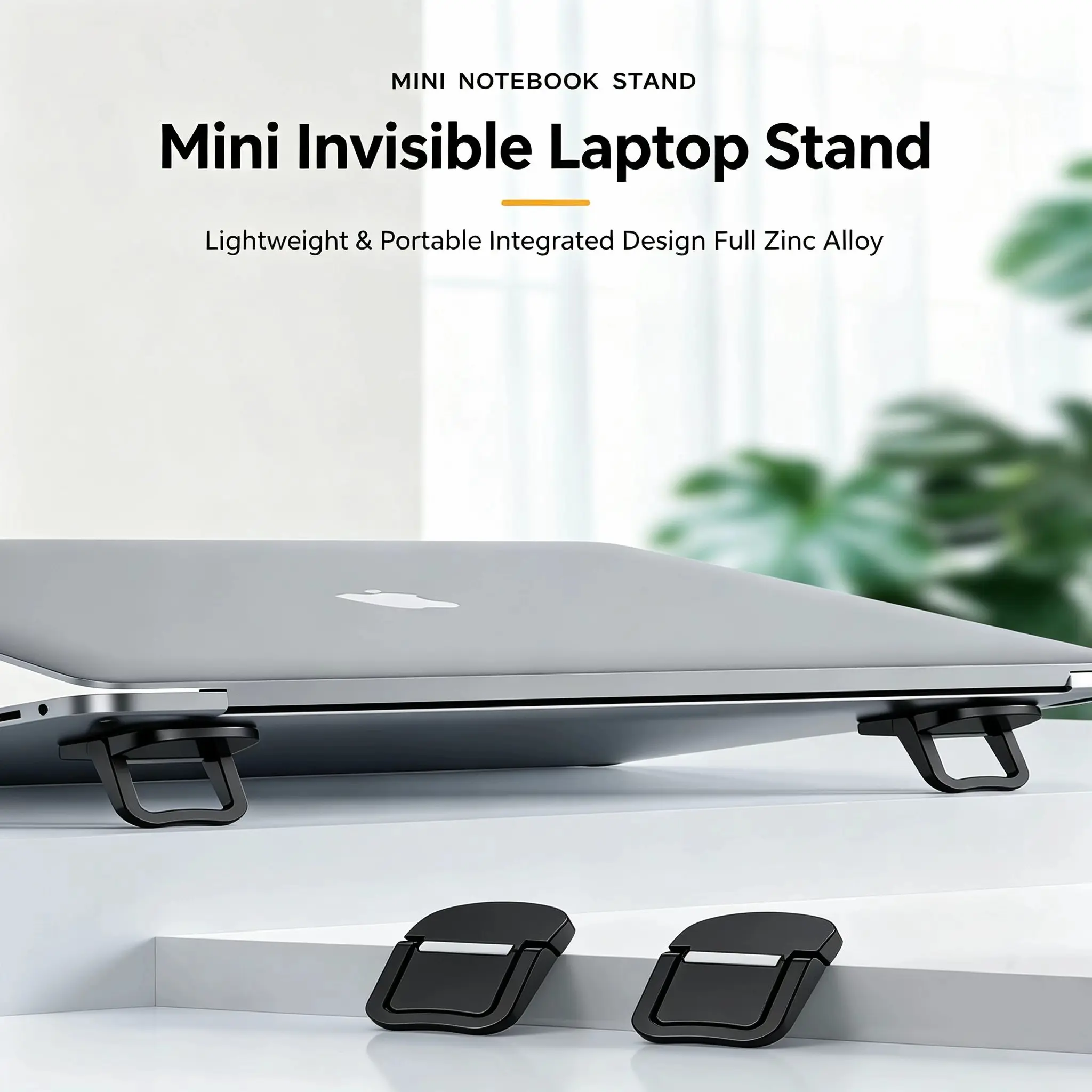 Mini Foldable Laptop Stand, Slim Business Style, Portable Anti-Slip, Height Adjustable, Neck Protection, Ergonomic Laptop Stand, Ideal for Office & Dorms
