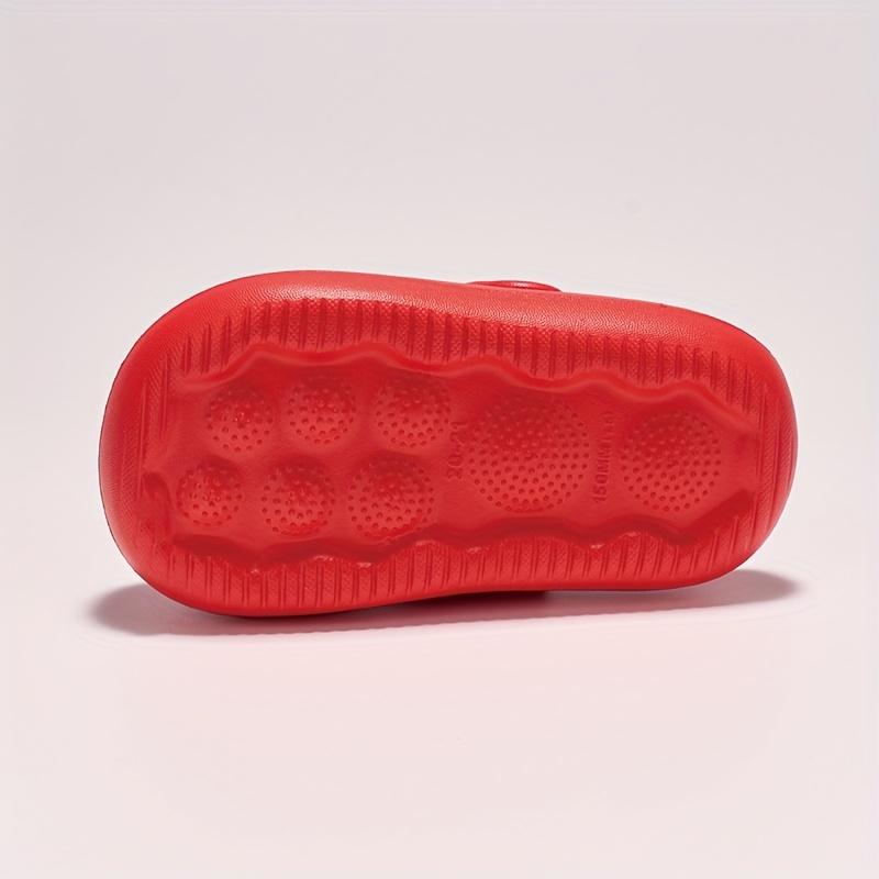 Children's Apple Clogs Summer Closed-Toe Cool Slippers for Boys and Girls, Toddlers, and Kids, Non-Slip Soft Sole Baby Beach Shoes, Cute Slippers for Middle and Older Toddlers