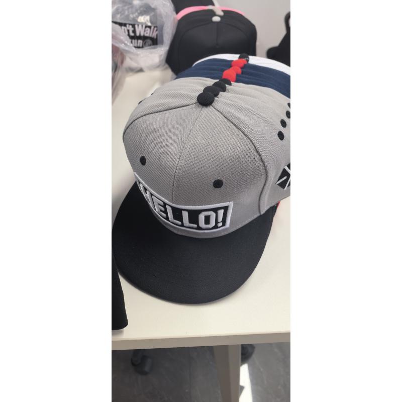 Cross-border new trendy street hip-hop hat with letter print, flat brim, unisex, adjustable - SR model