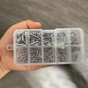 320-Piece Stainless Steel Hex Bolt Nut Set, M2-M5 Screws, Metal Fasteners, Ideal for Car and Home Repair, Durable and Reliable