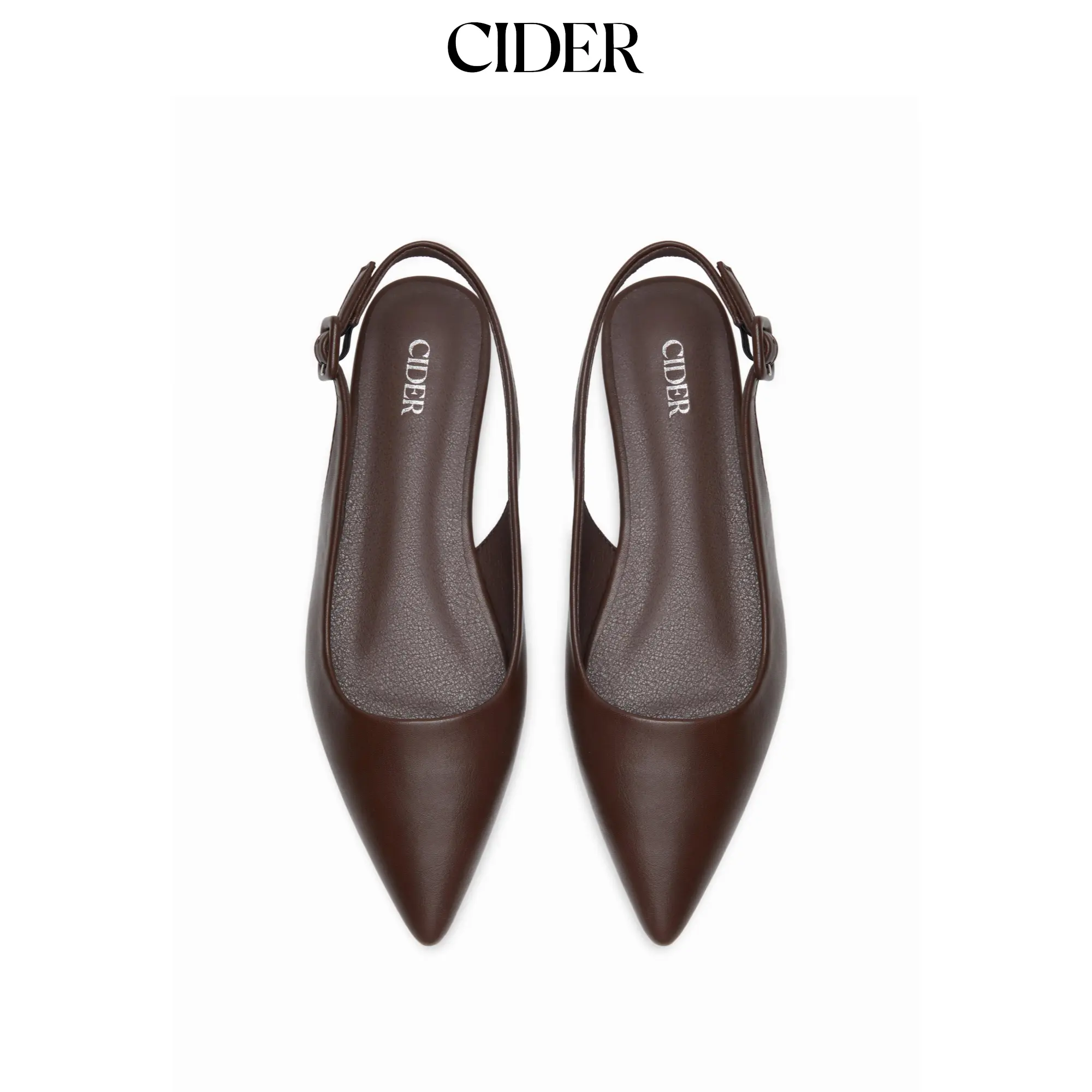 Cider POINTED TOE SLINGBACK FLATS SohoChic