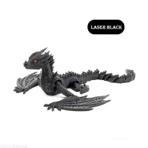 3D Printed Articulated Dragon Figurine | Flexible & Poseable | Unique Home Decor & Gift
