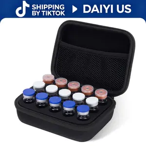 Peptide Vial Storage Case, Insulin Fridge Holder Storage Case Protector Holder Insulin Cooler Travel Case Organizer Fits Standard 10ml U-100 Vials,15-Slot