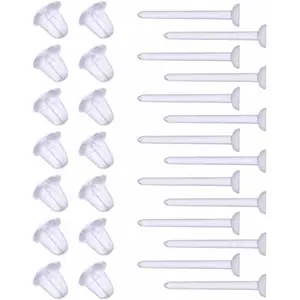 Plastic Earrings,Clear Earrings Clear  Earring Posts and Backs  Stud 100 Pairs  Blank Pins Stud...