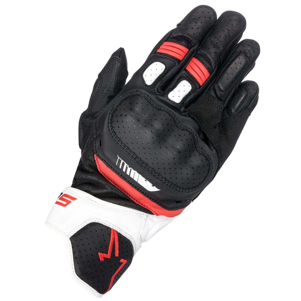 A Stars SP5 Summer Motorcycle Riding Gloves Premium Leather Touchscreen Racing Gloves Anti Slip Abrasion Resistant for Street Bike Enthusiasts