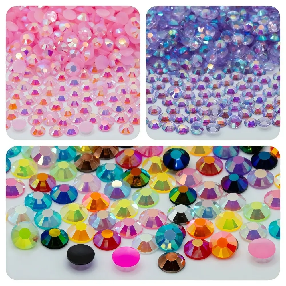 4mm Jelly Ab Resin Rhinestones, Sparkling Crystal Water Drills, Sz-01 Model, Single Unit, Non-Flammable, Ideal for Decorative Use
