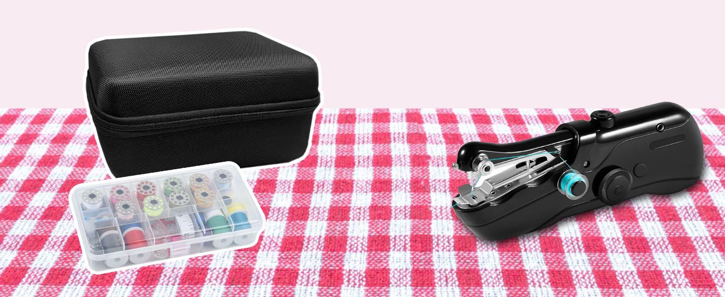 sewing machine, beginner's sewing kit with, two supply modes,
