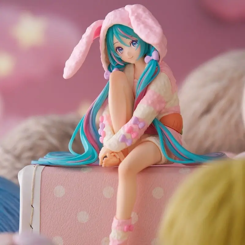 Anime Future Hatsune Miku Figure Model, Bunny Hat Beautiful Girl, Secondary Dimension Desktop Car Ornament, Collectible Figurine, Anime Collectibles