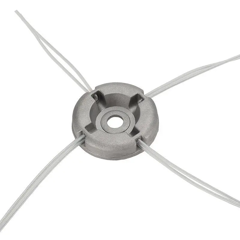Universal Aluminum Alloy Grass Trimmer Head, Durable Weed Cutting Replacement, Nylon Steel Wire, Lawn Mower Spare Part for All Grass Trimmers