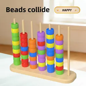 Boxed Colorful Bead Abacus, Early Education Math Counting Frame, Color Matching Game, Fun Educational Learning Toy for Toddlers & Kids