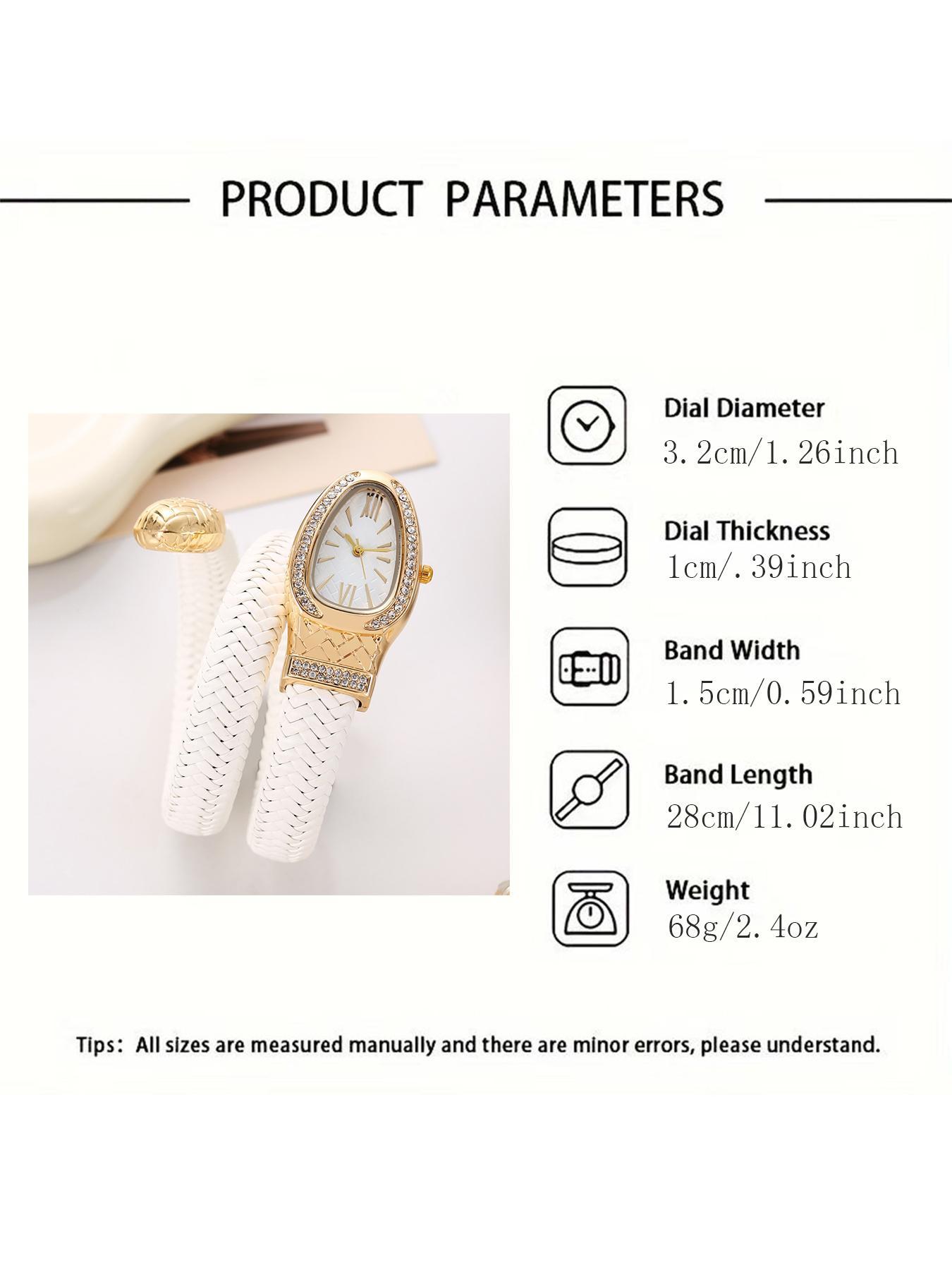 Women's Beautiful Snake Design Quartz Watch ,Exquisite Band Wristwatch, Suitable For Birthday, Anniversary, Halloween, Holiday Gifts