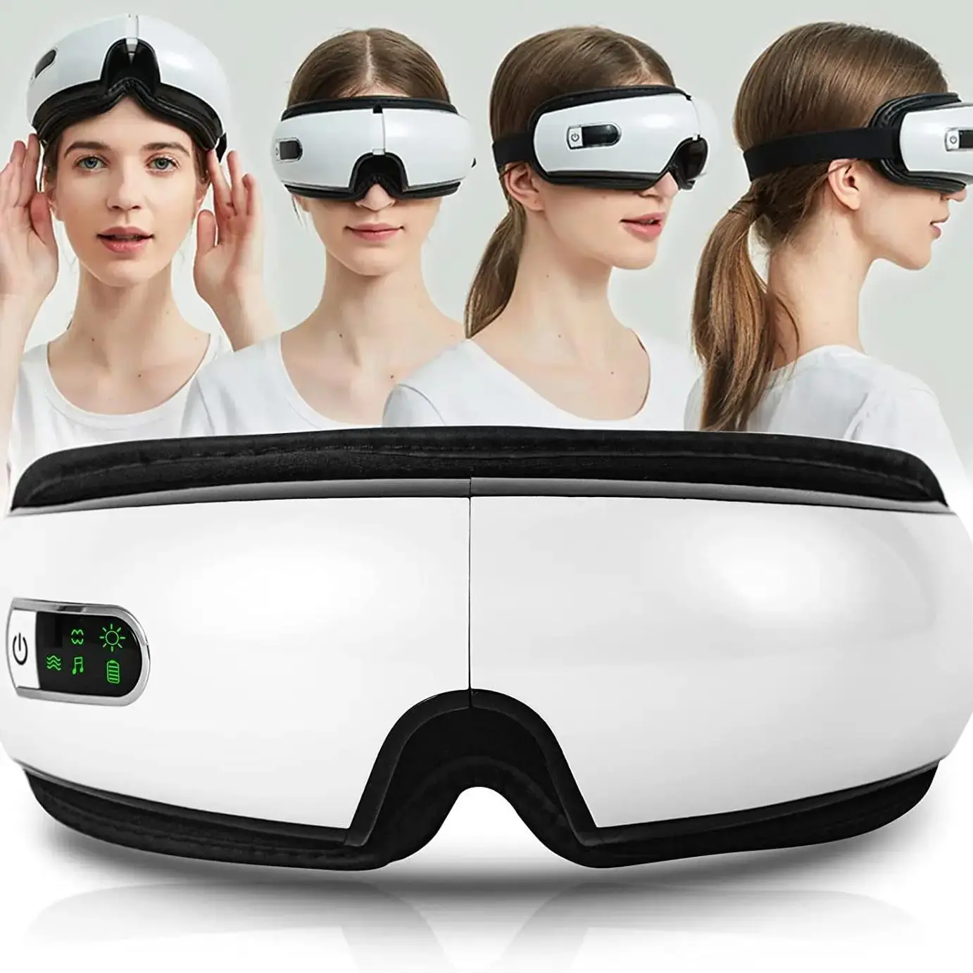 Portable Foldable Lightweight Eye Relaxation Massager, Smart Electric Eye Therapy Device, Heating, Pressure, Vibration, Built In Music, Ideal for Home & Travel