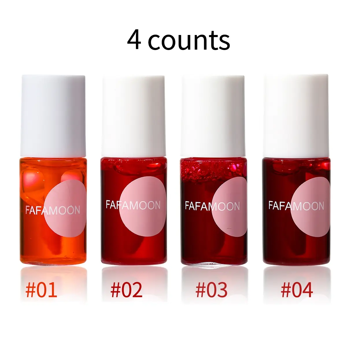Set of 4 Long-Lasting Matte Lipstick Liquid Dye, Hydrating Lip Gloss & Cheek Stain, Moisturizing Lip Color for All-Day Wear, Lip Stain Makeup, Lip Tint Set