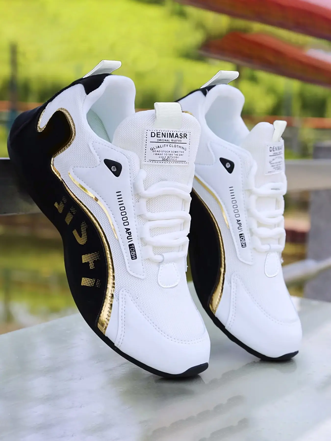Men's Fashionable Lace Up Low Top Sneakers, Casual Breathable Comfortable Sports Running Shoes, Male All-match Round Toe Shoes for Daily Wear, Closed, Running Trainers