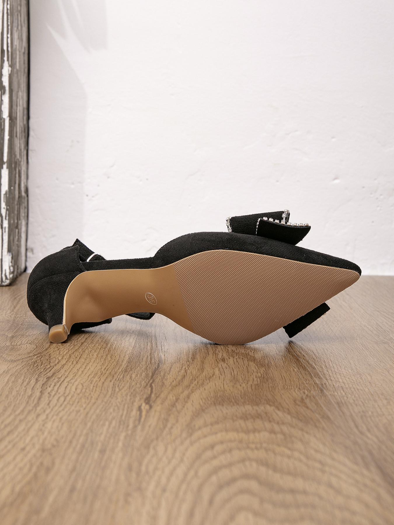 Women's Shoes, Elegant Bowknot Design High Heel Shoes, Fashionable Pointed Toe Heels for Party, Daily Clothing Decor for Women & Girls, Fashionable Footwear