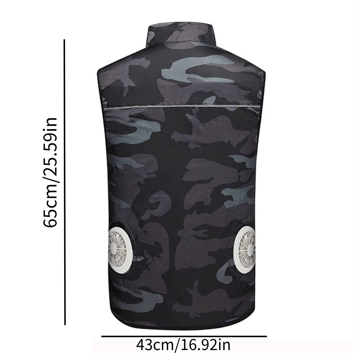 Men's Cooling Smart Camouflage Vest with Fans, Breathable Outdoor Jacket for Work, Rechargeable Air Conditioning Apparel, Menswear