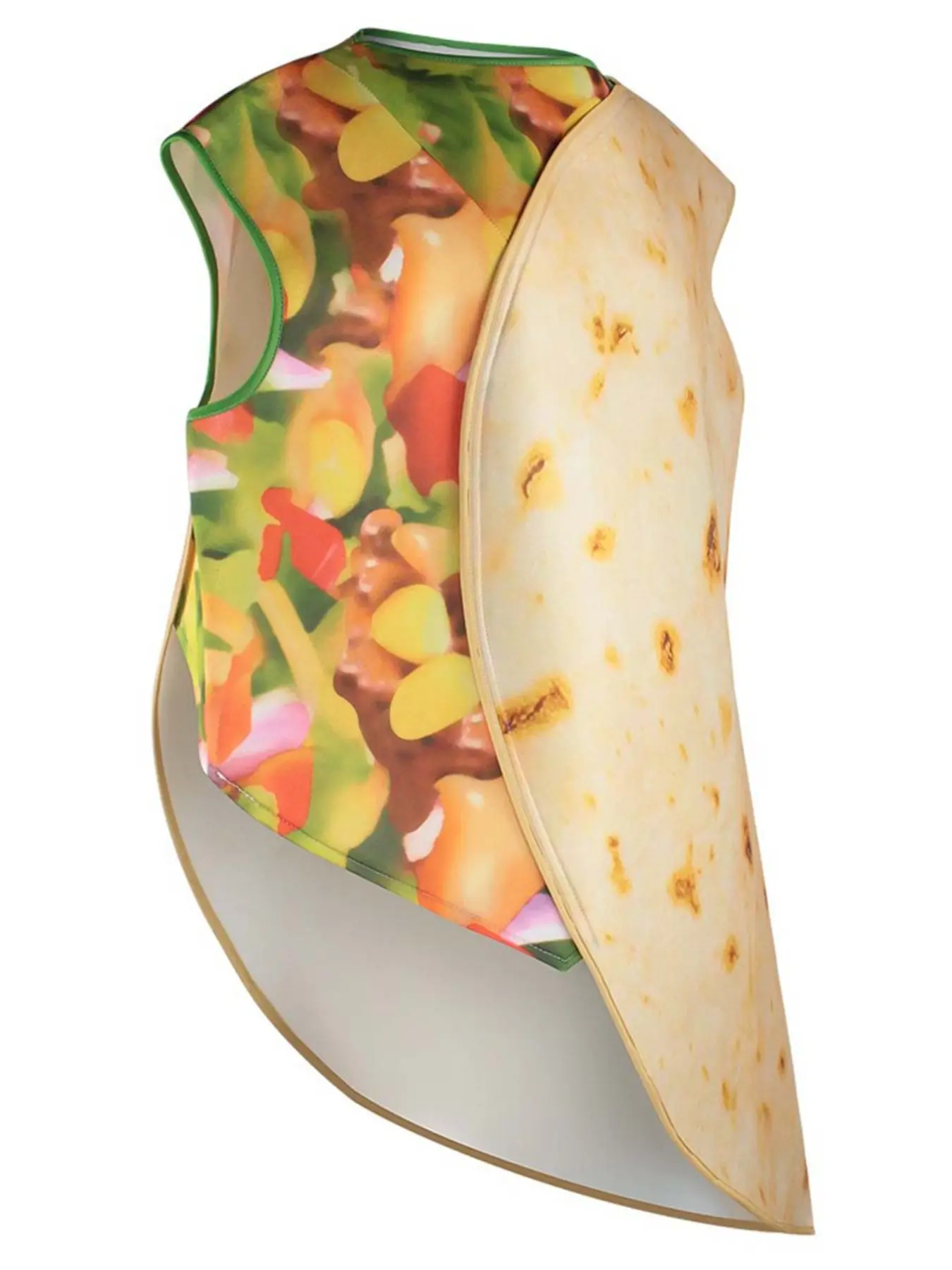 Taco Food Costume Funny Wrap Food Role Play Outfit Halloween Carnival Fancy Dress Party Cosplay Costume for Adults