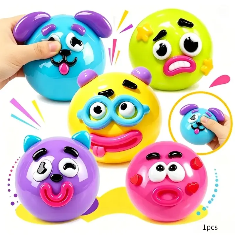 2026 New Slow Rising Squishy Toy, Creative Soft Gel Dog Face Swap, Cute Moldable Squeeze Sensory Stress Relief