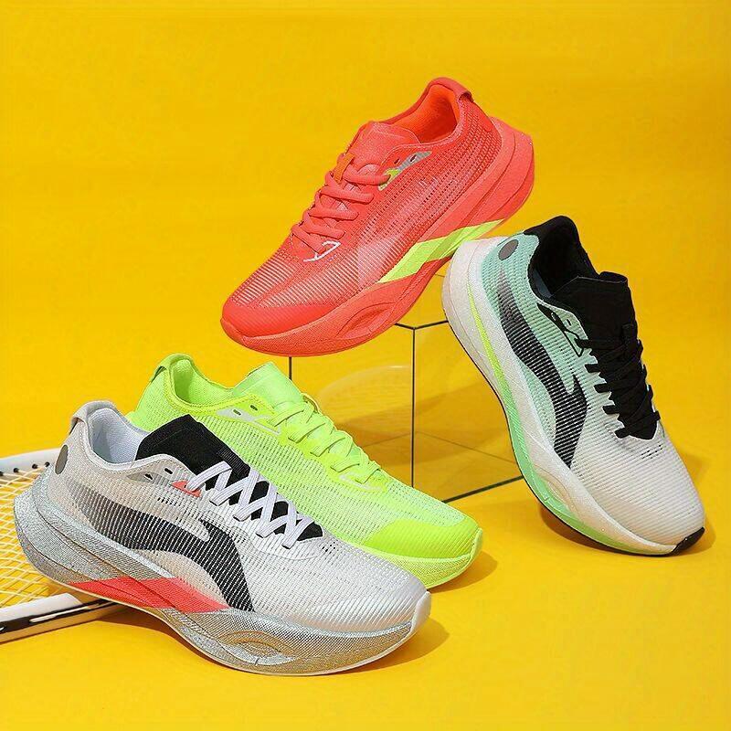 UYCEKK Men'S Neon Green Running Shoes - Lightweight Athletic Sneakers with Cushioned Midsole, Breathable Mesh Upper & Non-Slip Rubber Outsole for Gym, Jogging, Hiking - All-Season Performance Footwear for Men, Gym Shoes, Jogging Footwear, Sleek Sporty Des