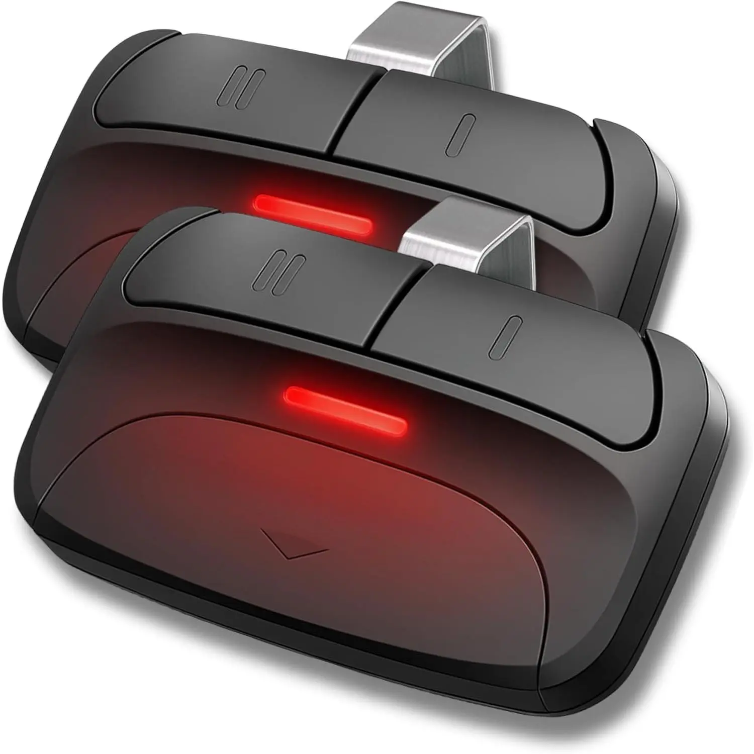 2X   Door Opener Remote –  for , Chamberlain, Genie, , Linear – Works with 375LM, 375UT, KLIK1U – Learn Button & DIP  – Operates 2 Doors/Gates