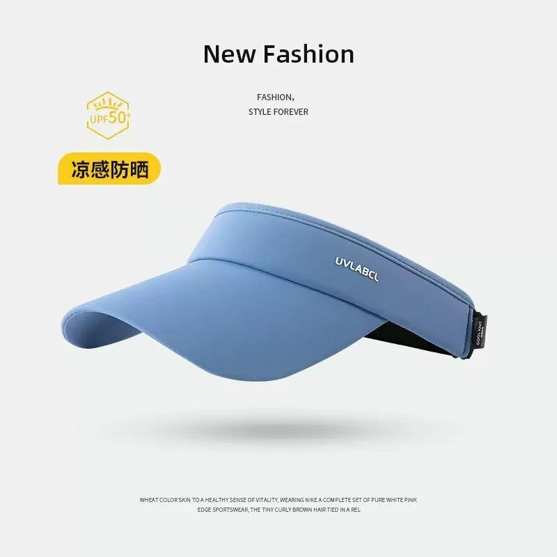 Sunscreen hat summer ice silk show face small UV protection sun hat running sports versatile empty top hat
