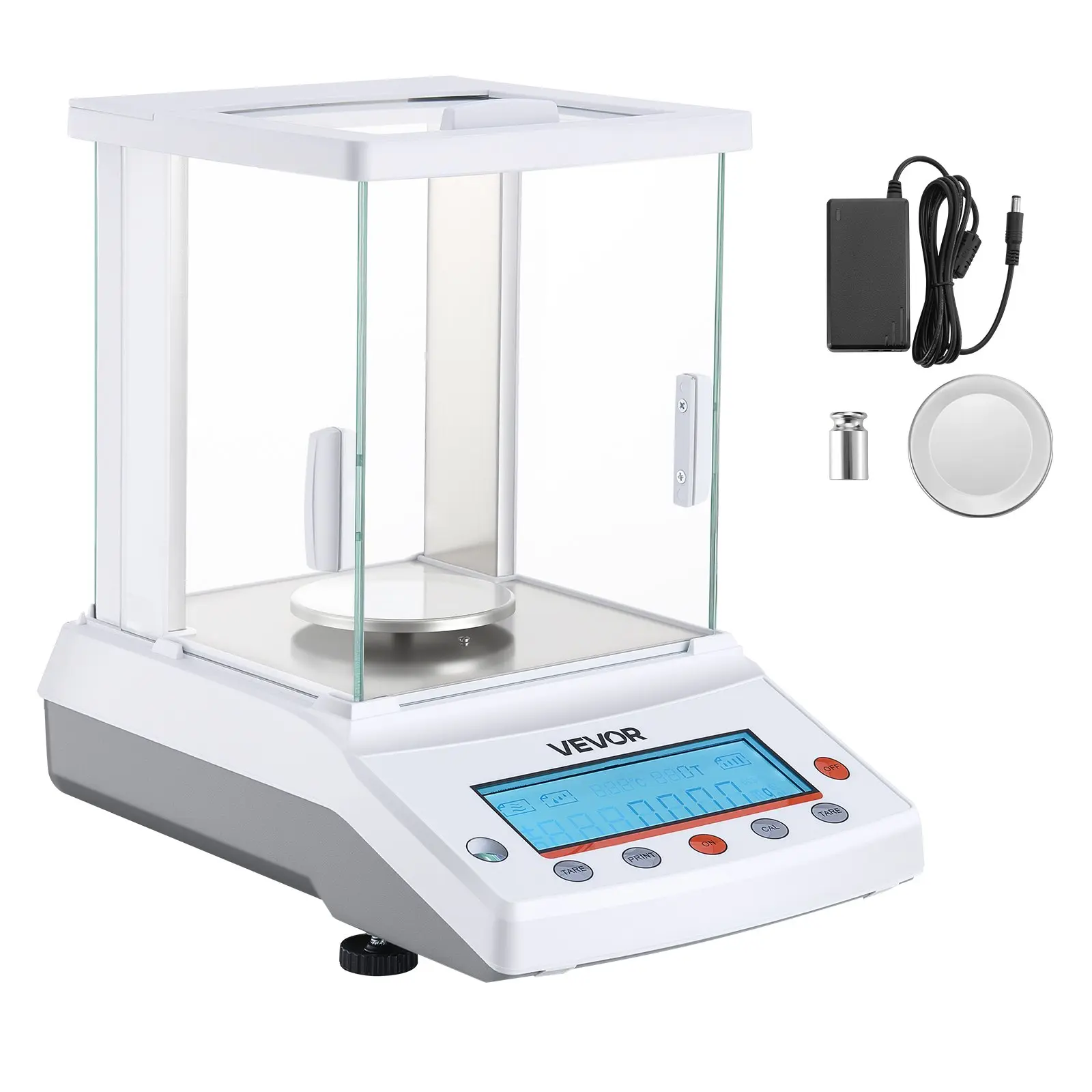 【DealsForYouDays】VEVOR Analytical Balance, 120 gx 0.001 g High Precision Accuracy Lab Scale, g/oz/ct/mg 4 Units Electronic Digital Analytical Balance with Glass Draft Shield, for Laboratory Jewelry Pharmacy