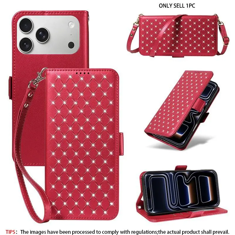 Flip Cover Phone Case Protector for iPhone 17 16/15 Pro Max/14/13/12/11, Durable Protection, Fashionable Design, Card Slot, Anti-Theft, Stand Function, Protective Shell