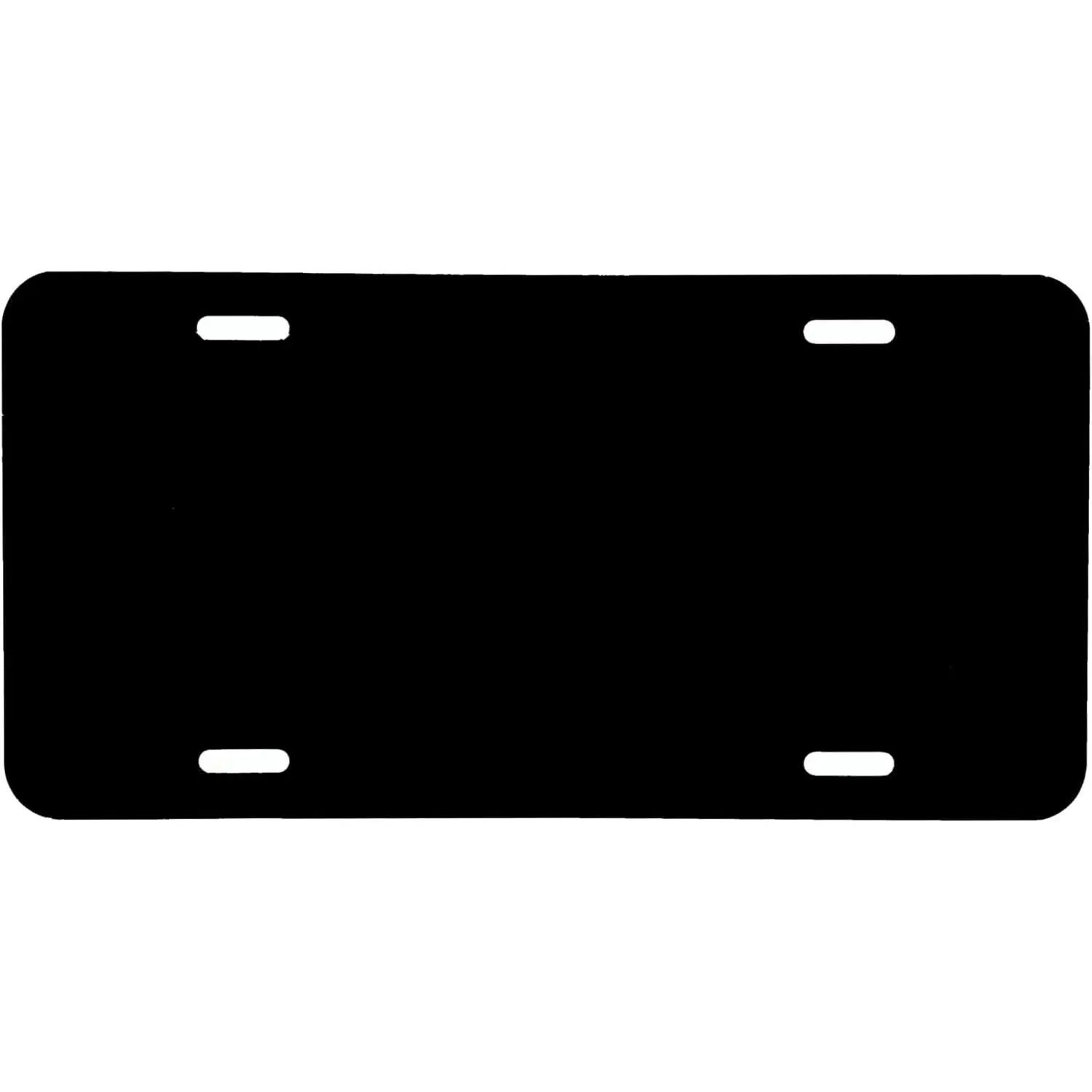 Blank  Plate, 0.025 Thickness/0.5mm - / Size 12x6, Aluminium   Plate for Design Work, Custom  Tag (Black)