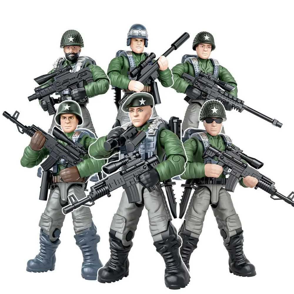 2026 hot item World War 2 WW2 Army Military Soldiers SWAT Special Force Figures Building Blocks Bricks Model DIY Assembly Bricks Toys For Kids Popular toys