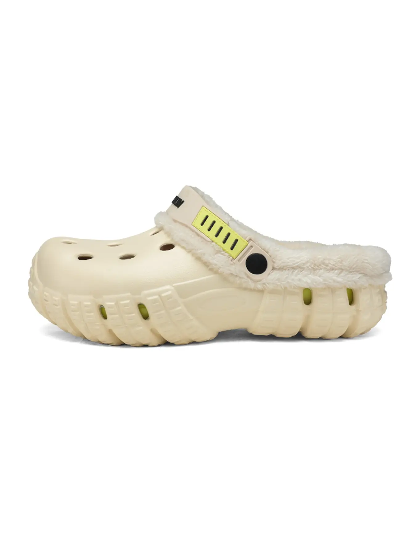 Men's Thick Sole Non-Slip Hole Shoes, Winter Warm Footbed Slippers, Indoor Outdoor Thickened Fuzzy Cotton Slippers, All Seasons Comfort Footwear