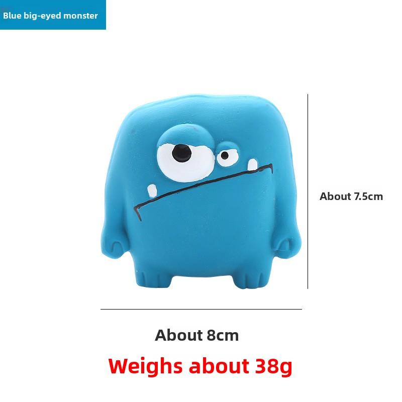 Safe Natural Latex Dog Chew Toy - Cute Big-Eye Monster Squeaky Toy, Gentle on Gums for Puppies & Light Chewers, Resilient Non-Toxic Fetch & Teething Toy for Small Dogs surprise gift shaped harness Interactive Bungee Bite Resistant Inflatable Balls Set