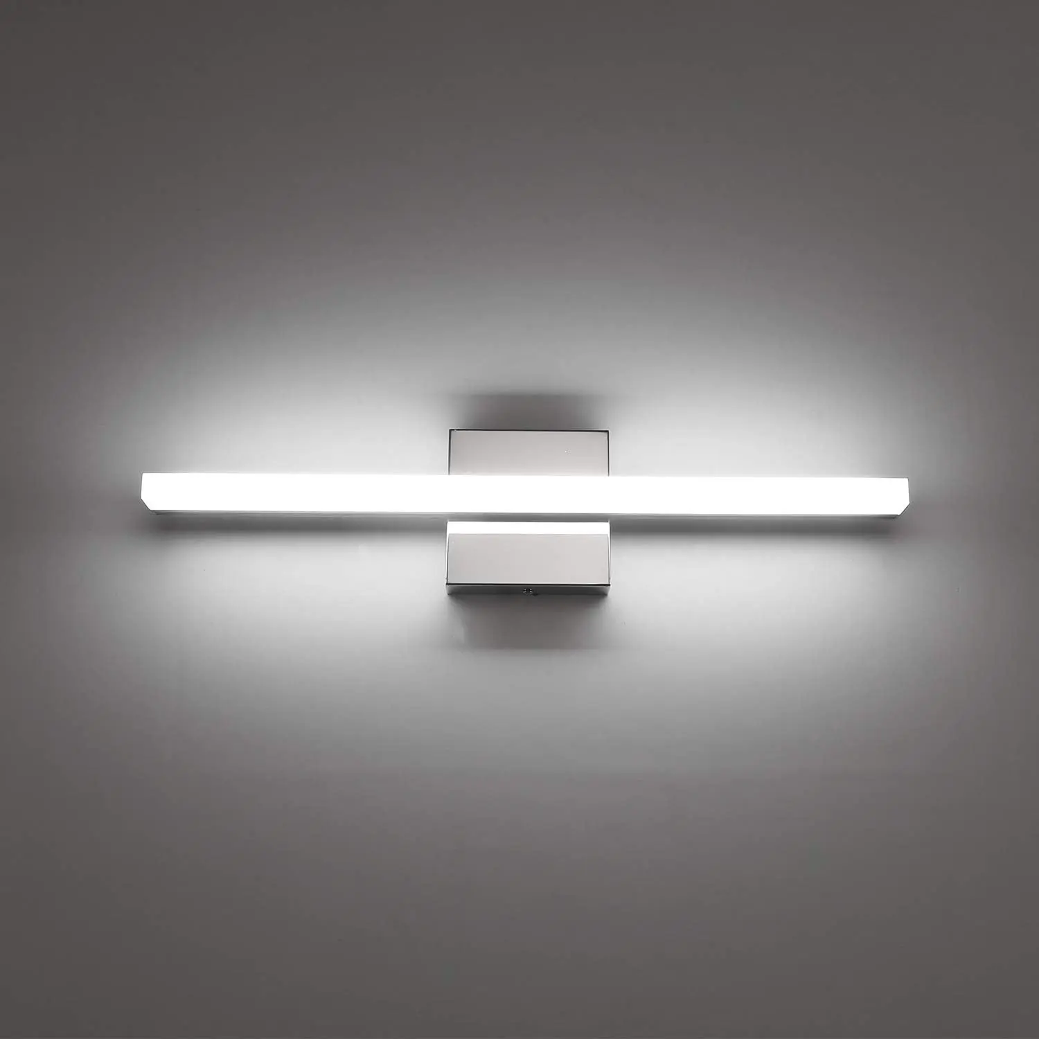 Modern Bathroom Light Fixtures Over Mirror Vanity Lighting Gentle, 16 Inch 9W Led Chrome Small Restroom Wall Lamps Bar for Bathroom Linear Modernas Lámparas Luces para Baño Cool White 6000K