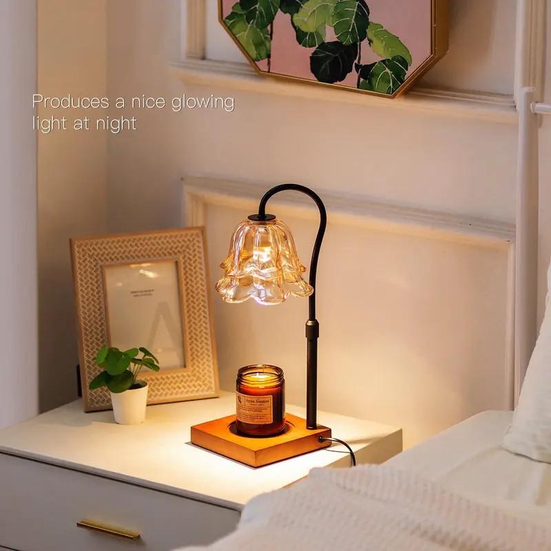 Mother's Day Height Adjustable Candle Warmer Lamp Timer Gold Floral Cozy Home Scent Safe Gift for Mom