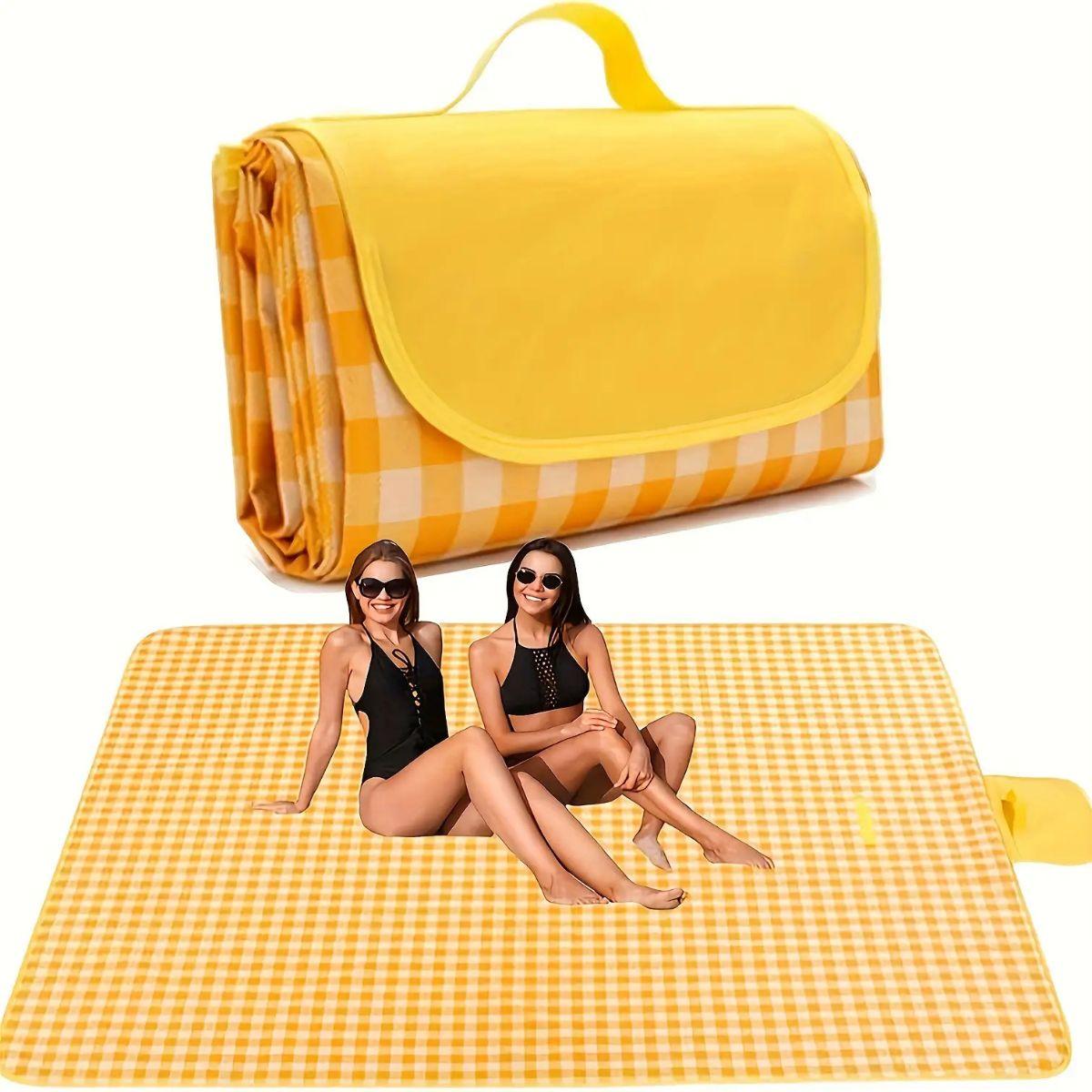 Outdoor Picnic Camping Blanket, -large Beach Blanket Portable Travel Blanket Suitable Indoor And Outdoor Family Games, Men's And Women's Barbecue, Park, And Lawn Use,