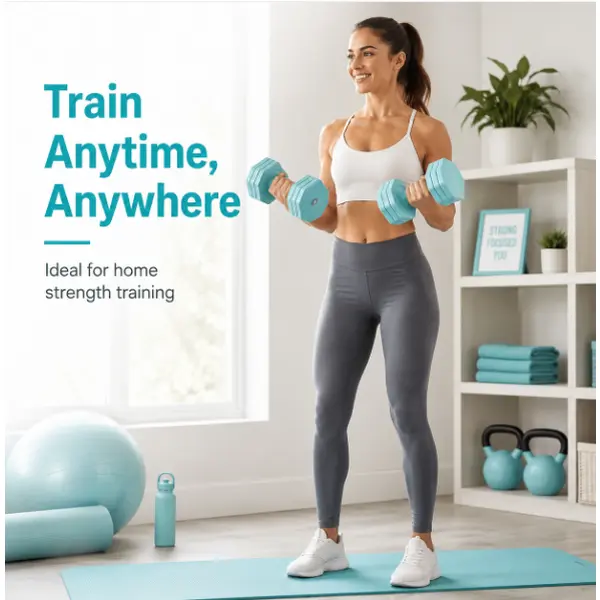 Women's Adjustable Dumbbell Set – 2-5 lbs Compact Exercise Device for Weight Lifting, Home Gym Use, Soft Handles, Non-Slip Rubber Grip, Ergonomic Nylon Fiber Build, Rotating Adjustment for Chest & Arm Training, Fit at Home