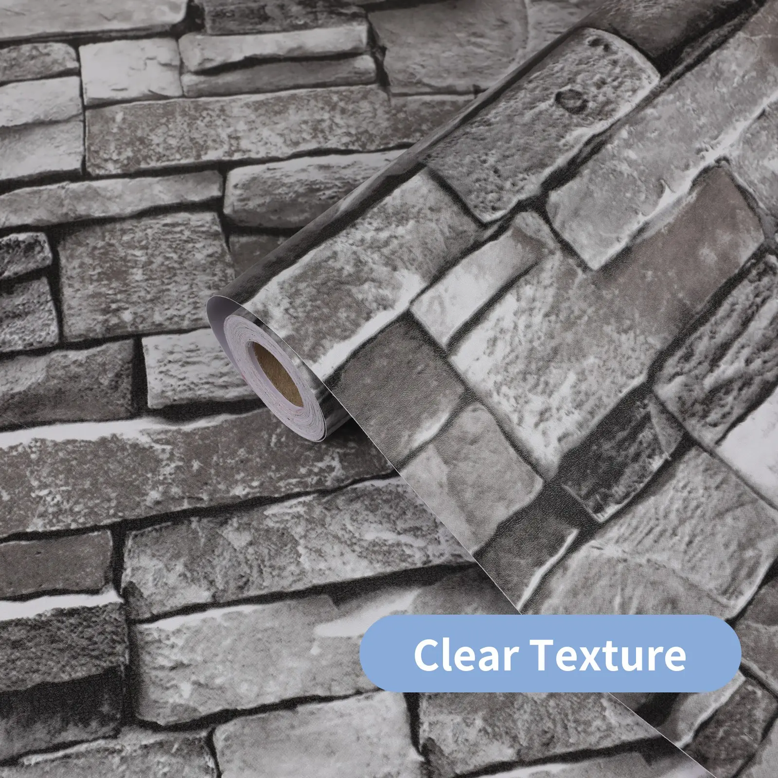 3D Brick Pattern Self-Adhesive, Waterproof Moisture-Resistant Removable Sticker, Ideal for Interior Walls, Cabinets, Tables, Furniture Renovation, Brick Wallpaper Peel and Stick